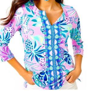 Lilly Pulitzer NWT UPF 50 ChillyLilly Karina Tunic Top Size L